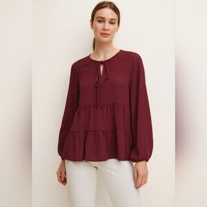 Wilfred Babydoll Top Front Tie Size Medium